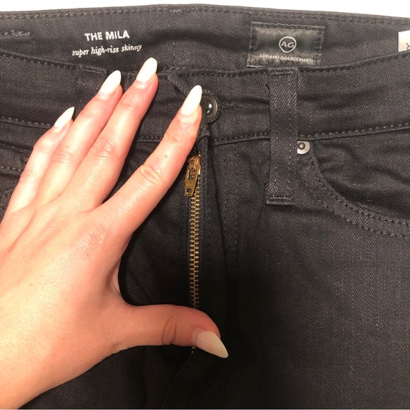 AG Mila Super High Rise Skinny Jean | Ankle | Black | 24 Waist - Picture 4 of 6